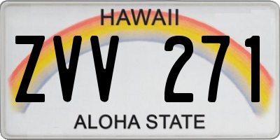 HI license plate ZVV271