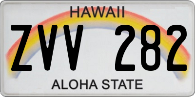 HI license plate ZVV282