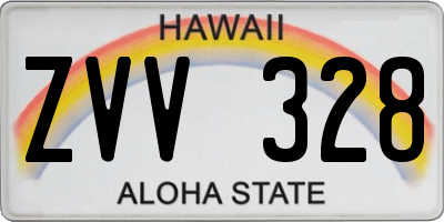HI license plate ZVV328