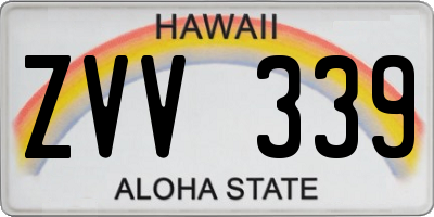 HI license plate ZVV339