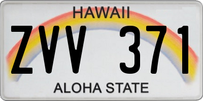 HI license plate ZVV371