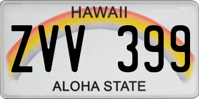 HI license plate ZVV399