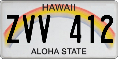 HI license plate ZVV412