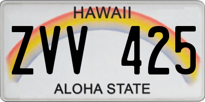 HI license plate ZVV425