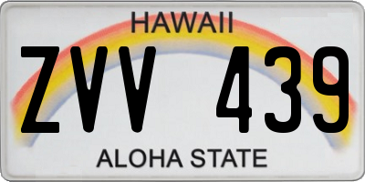 HI license plate ZVV439