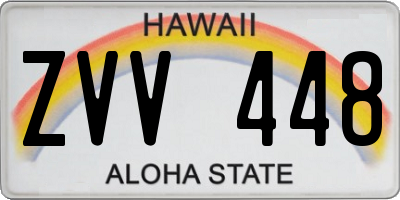 HI license plate ZVV448