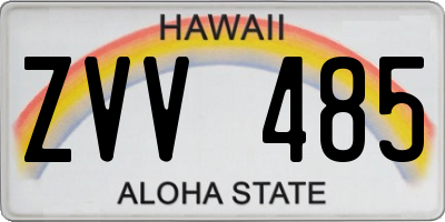 HI license plate ZVV485