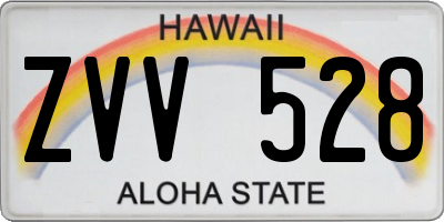 HI license plate ZVV528