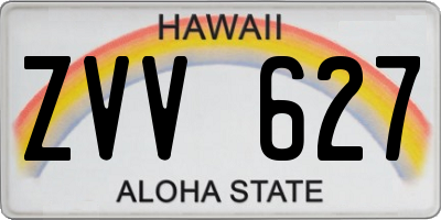 HI license plate ZVV627