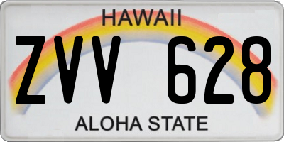 HI license plate ZVV628