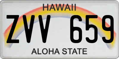 HI license plate ZVV659