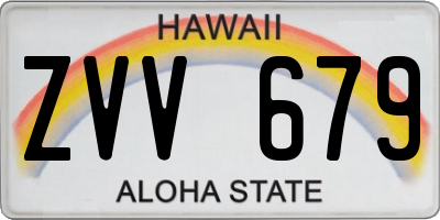 HI license plate ZVV679