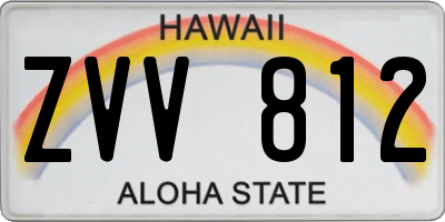 HI license plate ZVV812