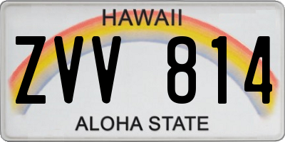 HI license plate ZVV814