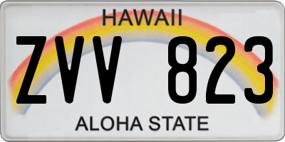 HI license plate ZVV823