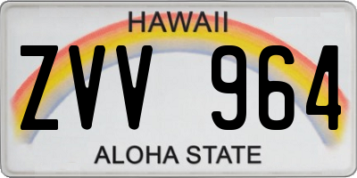 HI license plate ZVV964