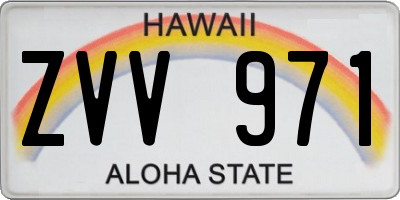 HI license plate ZVV971
