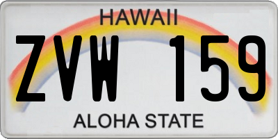 HI license plate ZVW159