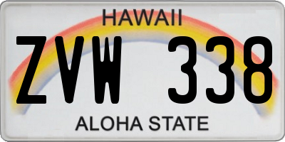 HI license plate ZVW338