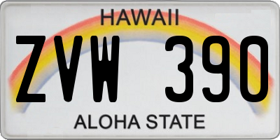 HI license plate ZVW390