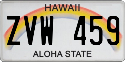 HI license plate ZVW459