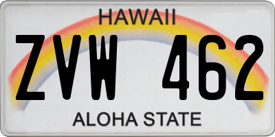 HI license plate ZVW462