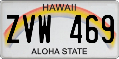 HI license plate ZVW469