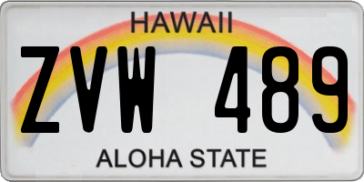 HI license plate ZVW489