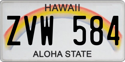 HI license plate ZVW584