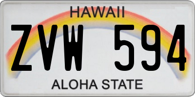 HI license plate ZVW594