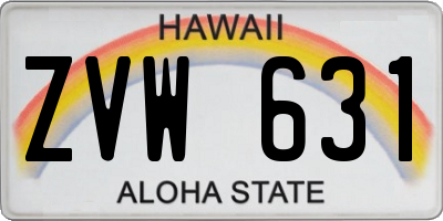 HI license plate ZVW631