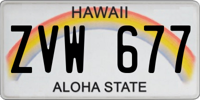 HI license plate ZVW677