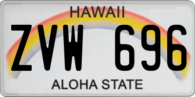 HI license plate ZVW696