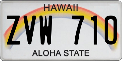 HI license plate ZVW710