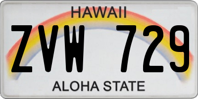HI license plate ZVW729