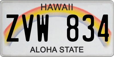 HI license plate ZVW834