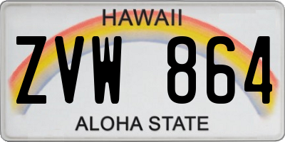 HI license plate ZVW864