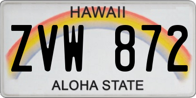 HI license plate ZVW872
