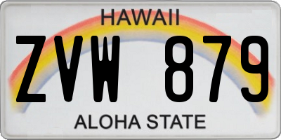 HI license plate ZVW879