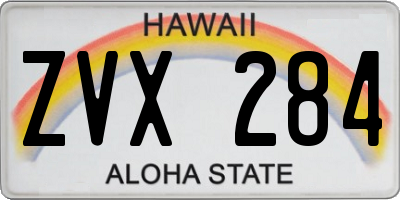 HI license plate ZVX284