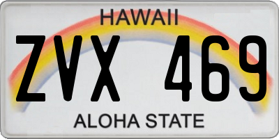 HI license plate ZVX469