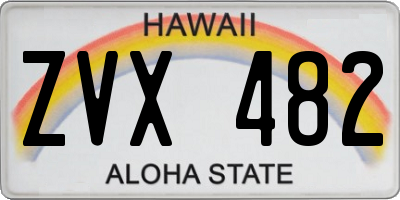 HI license plate ZVX482