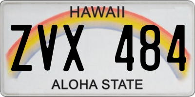 HI license plate ZVX484