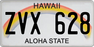 HI license plate ZVX628
