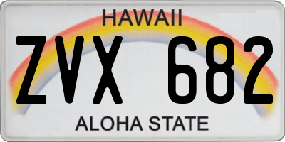 HI license plate ZVX682