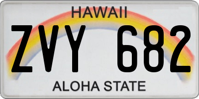 HI license plate ZVY682