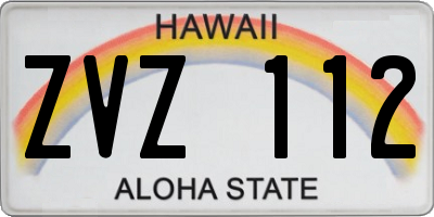 HI license plate ZVZ112