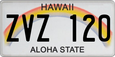 HI license plate ZVZ120