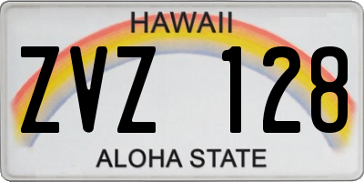 HI license plate ZVZ128