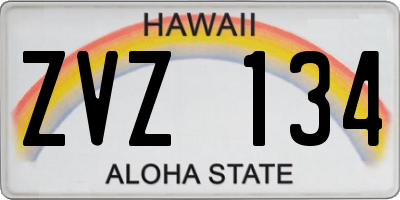 HI license plate ZVZ134